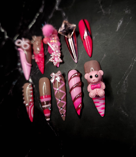 "Pretty Temper" Press-On Nails Set