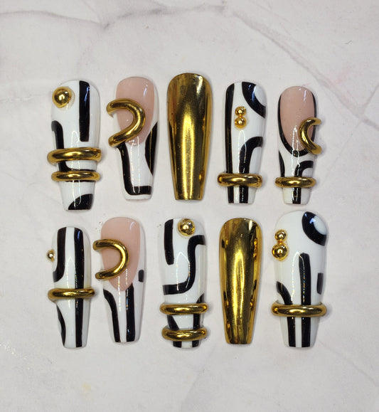 "Abstract Affair" Press-On Nails Set