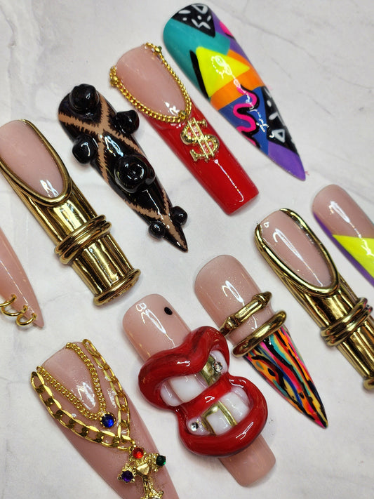 "Street Luxe" Press-On Nails Set