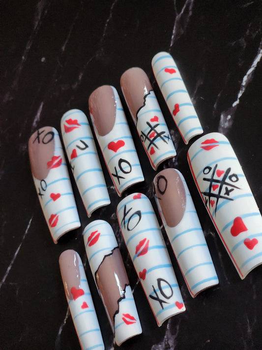 "Crush Confessions" Press-On Nails Set