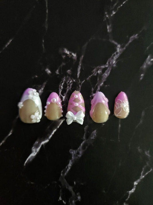 "Bow Bliss" Press-On Nails Set