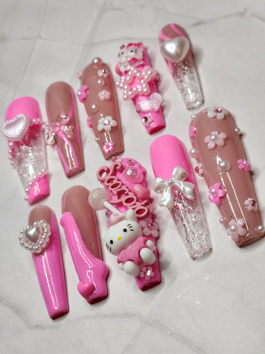 "Icy Pink Era" Press-On Nails Set