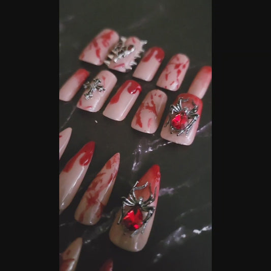 "Halloween Heartbreak" Press-On Nails