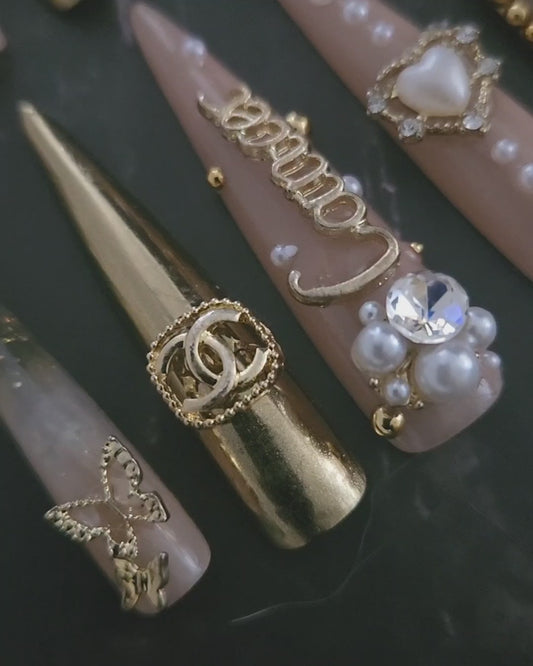 "Cancer Couture" Press-On Nails Set