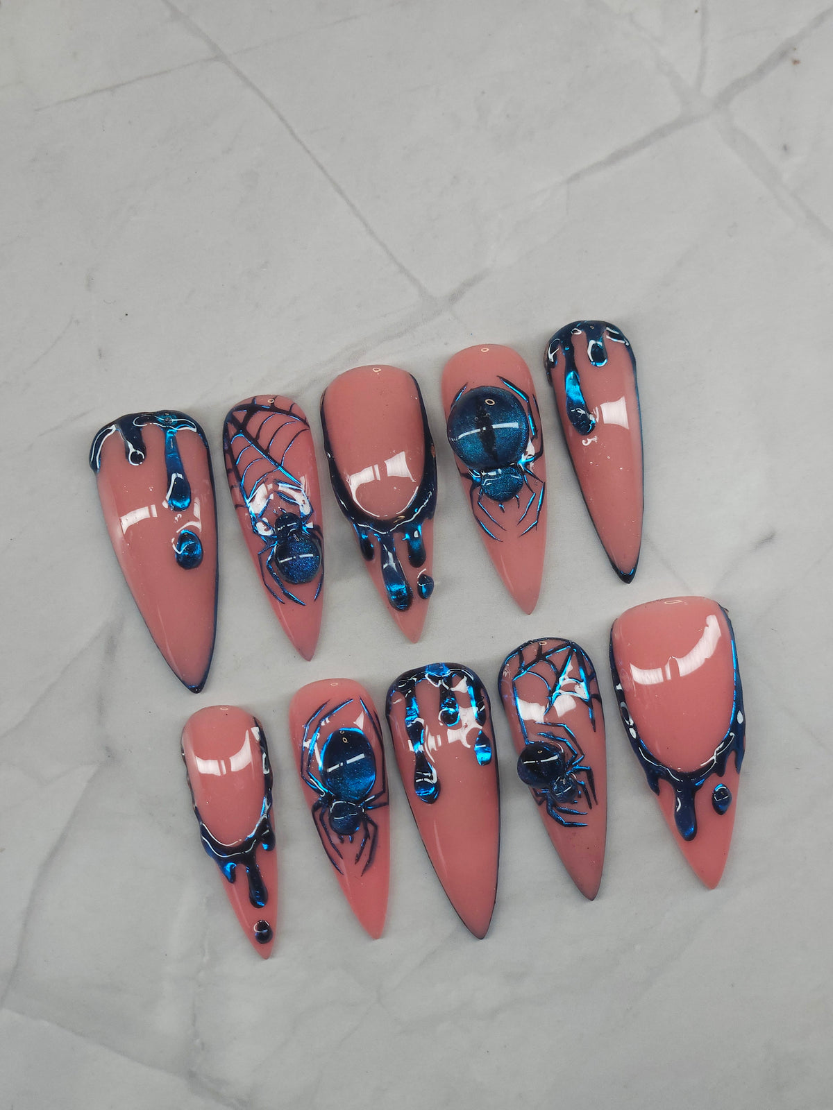 "Deadly Drip" Press-On Nails Set
