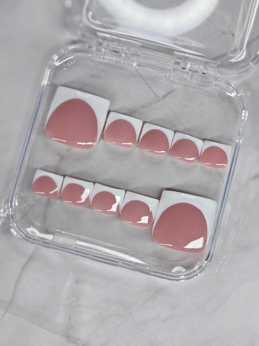 "French Tips" Press-On Toes Set