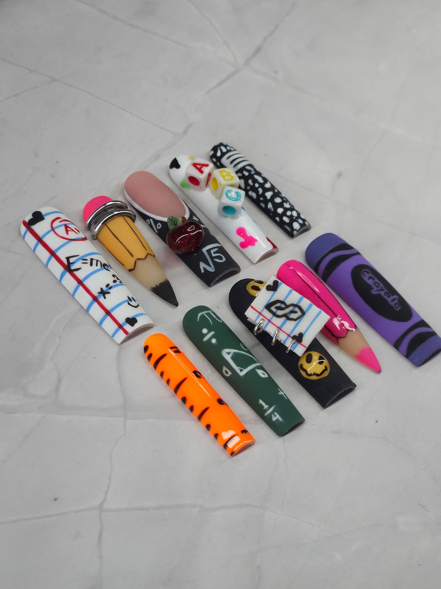 "Booksmart" Press-On Nails Set