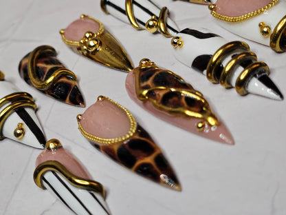 "Leopard Lust" Press-On Nails Set