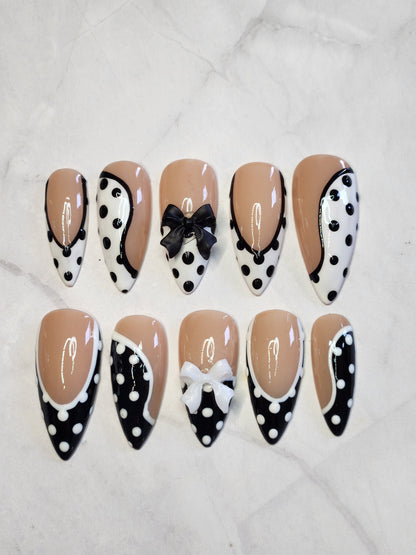 "Polka luxe" Press-On Nails Set