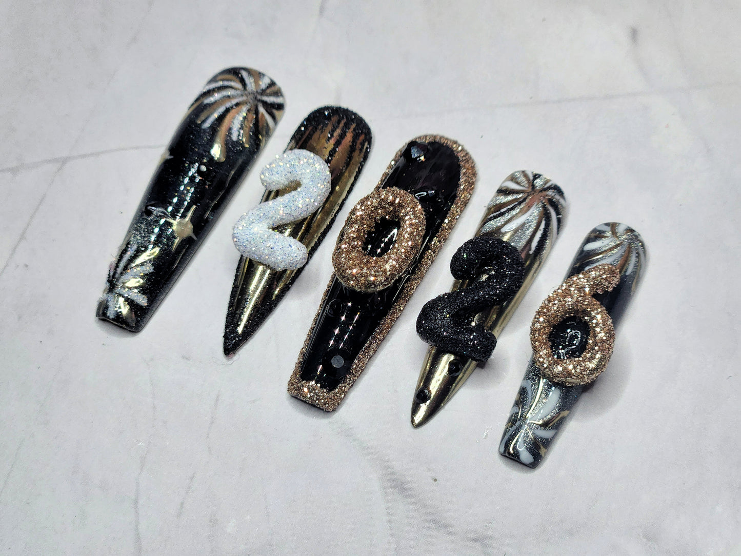 "Midnight Manifestation" Press-On Nails Set