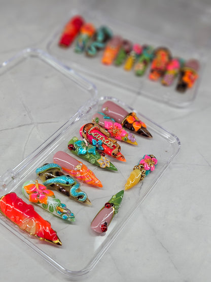 "Venomous Bloom" Press-On Nails Set