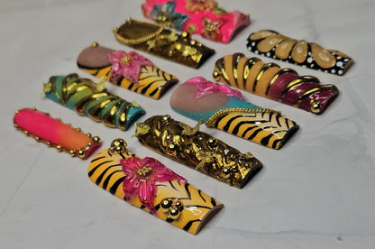 "Tropic Mirage" Press-On Nails Set