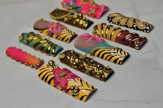 "Tropic Mirage" Press-On Nails Set