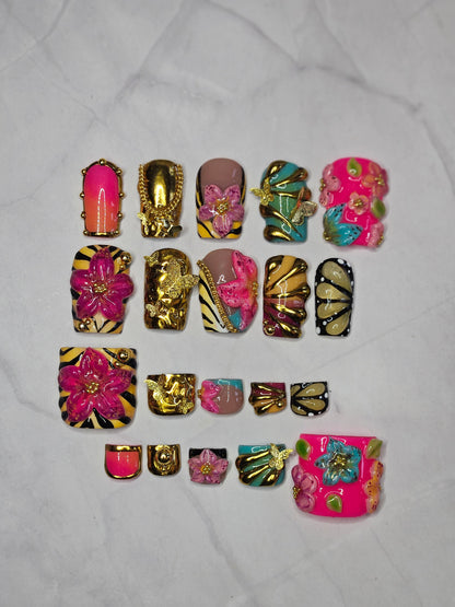"Tropic Mirage" Press-On Nails Set