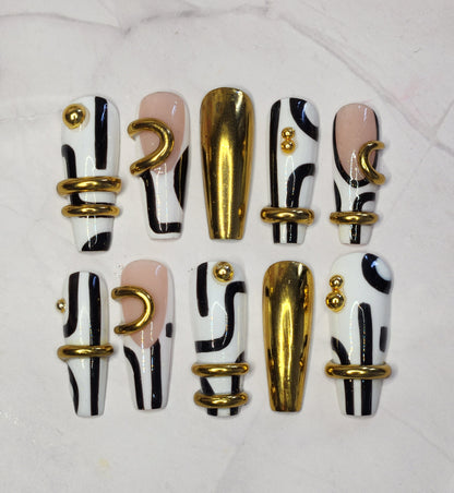 "Abstract Affair" Press-On Nails Set
