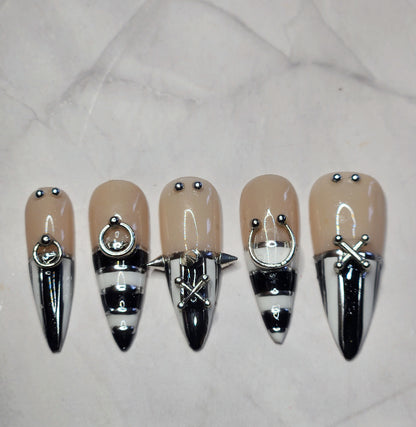 "Hardwired" Press-On Nails