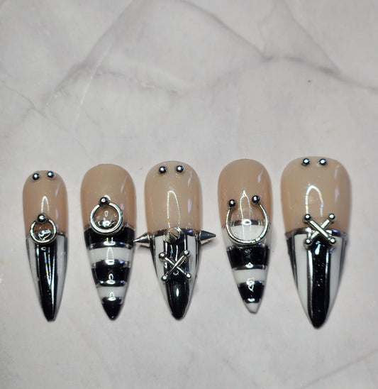 "Hardwired" Press-On Nails