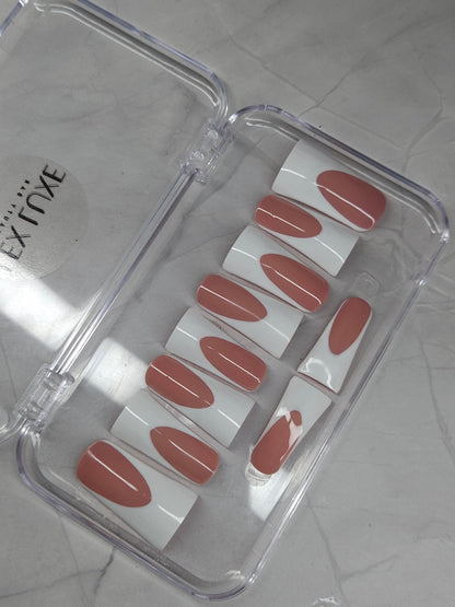 Duck French Tips Press-On Nails Set