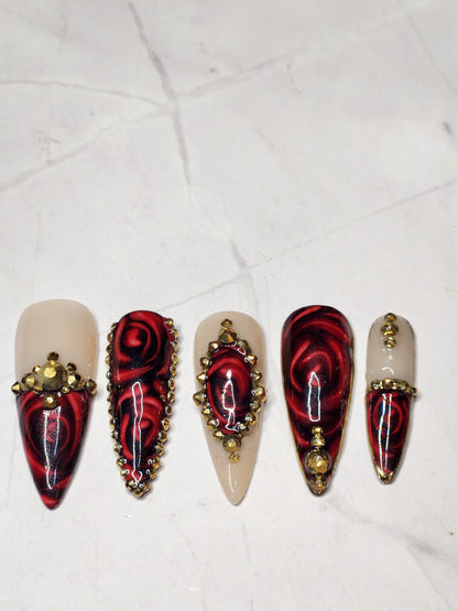 " Eternal Rose" Press-On Nails Set