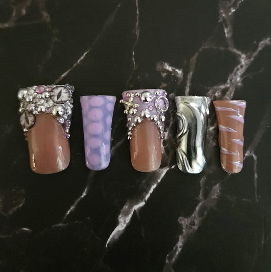 Handmade duck shape Press-On Nails 