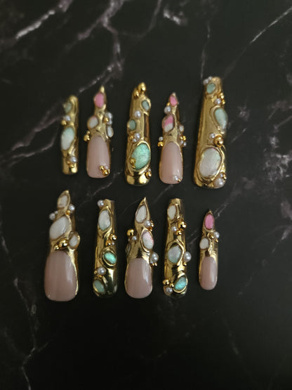 "Ocean Opulence" Press-On Nails Set