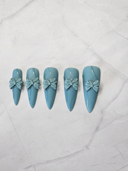 "Gifted in Blue" Press-On Nails Set