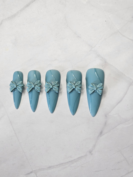 "Gifted in Blue" Press-On Nails Set