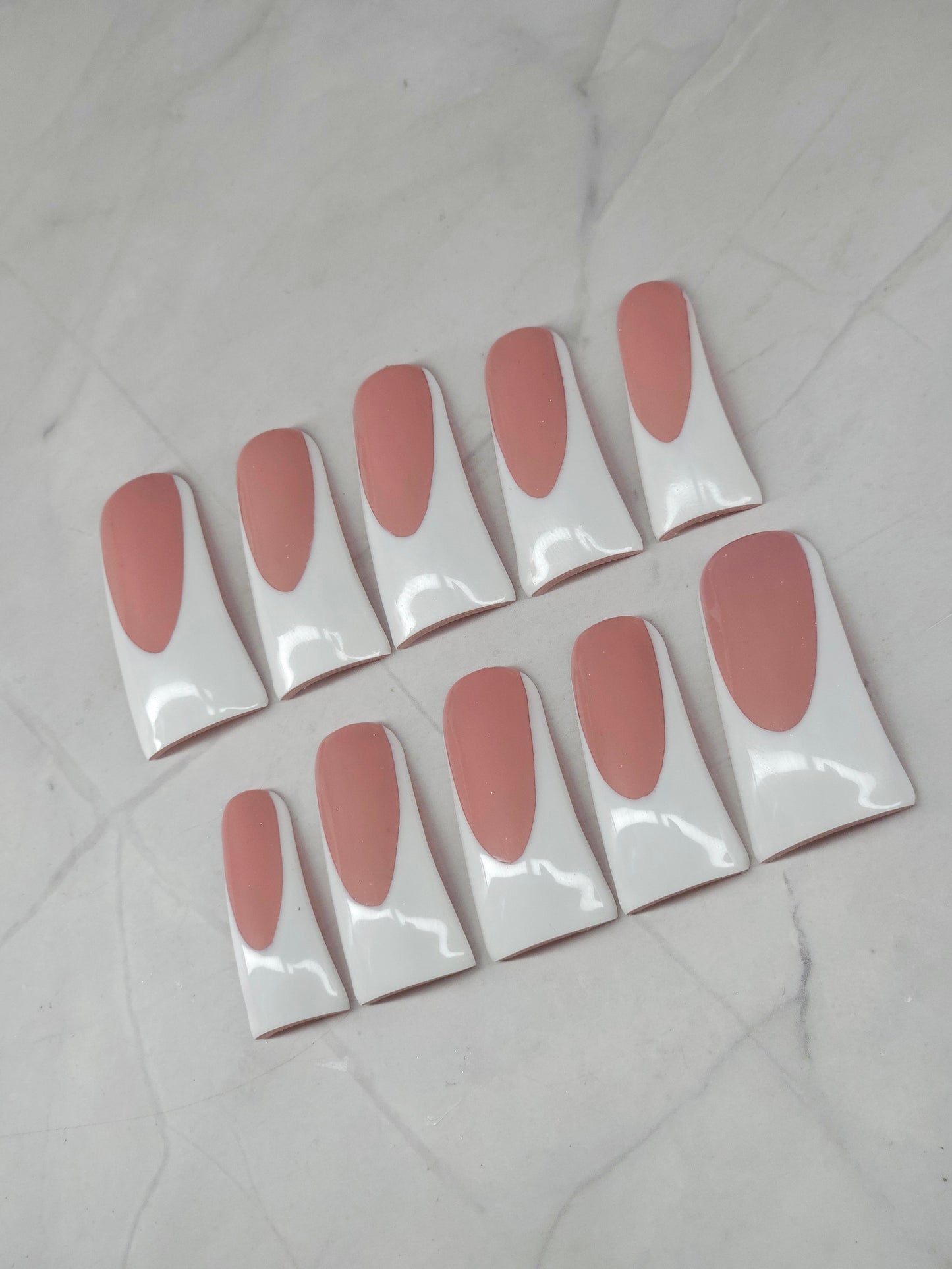 Duck French Tips Press-On Nails Set