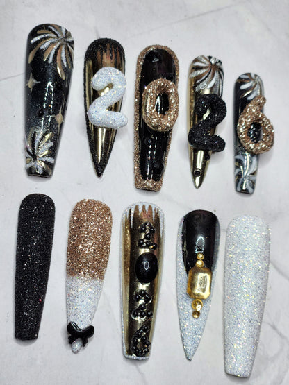 "Midnight Manifestation" Press-On Nails Set