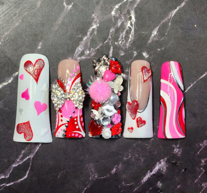 "Fatal Attraction" Press-On Nails Set