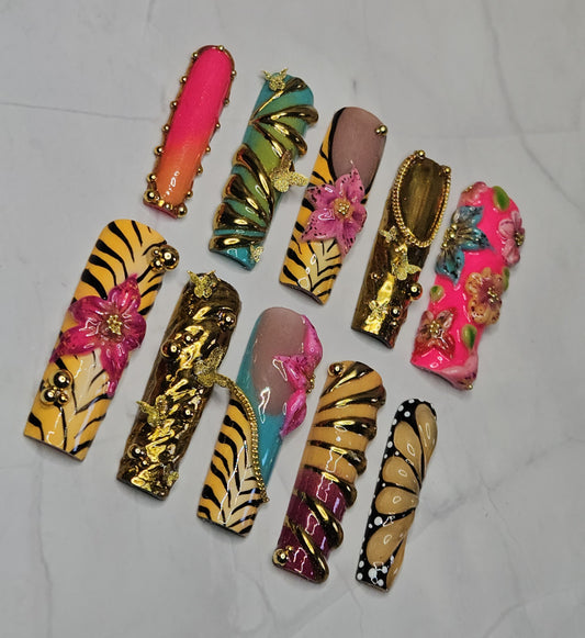 "Tropic Mirage" Press-On Nails Set