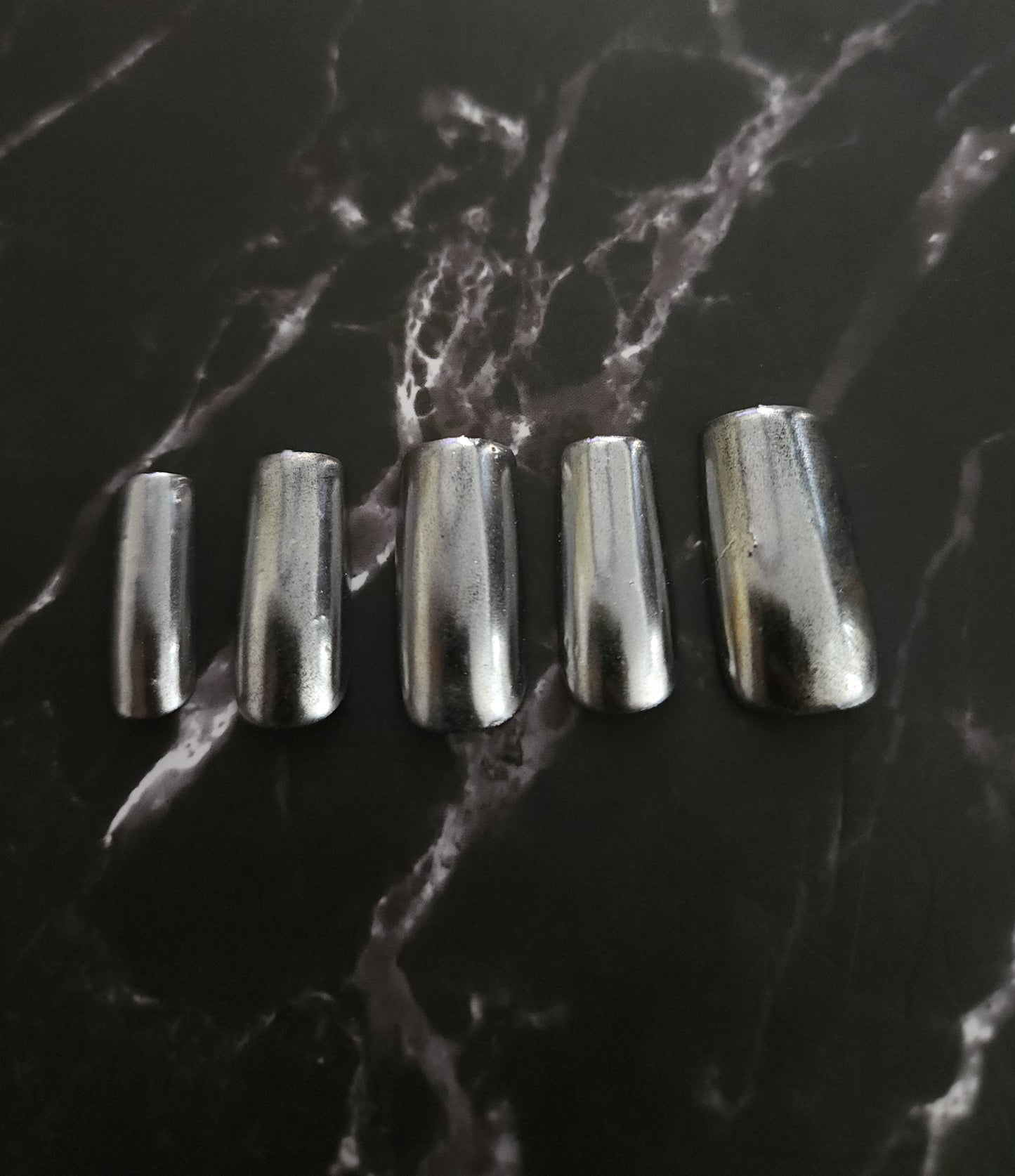 Chrome Press-On Nails Set