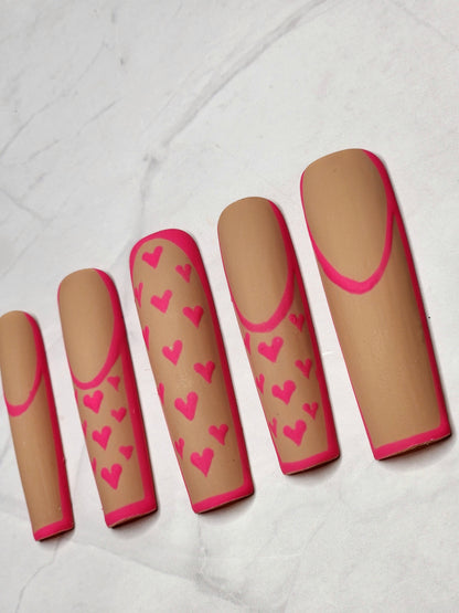 " Sweetheart Pop" Press-On Nails Set