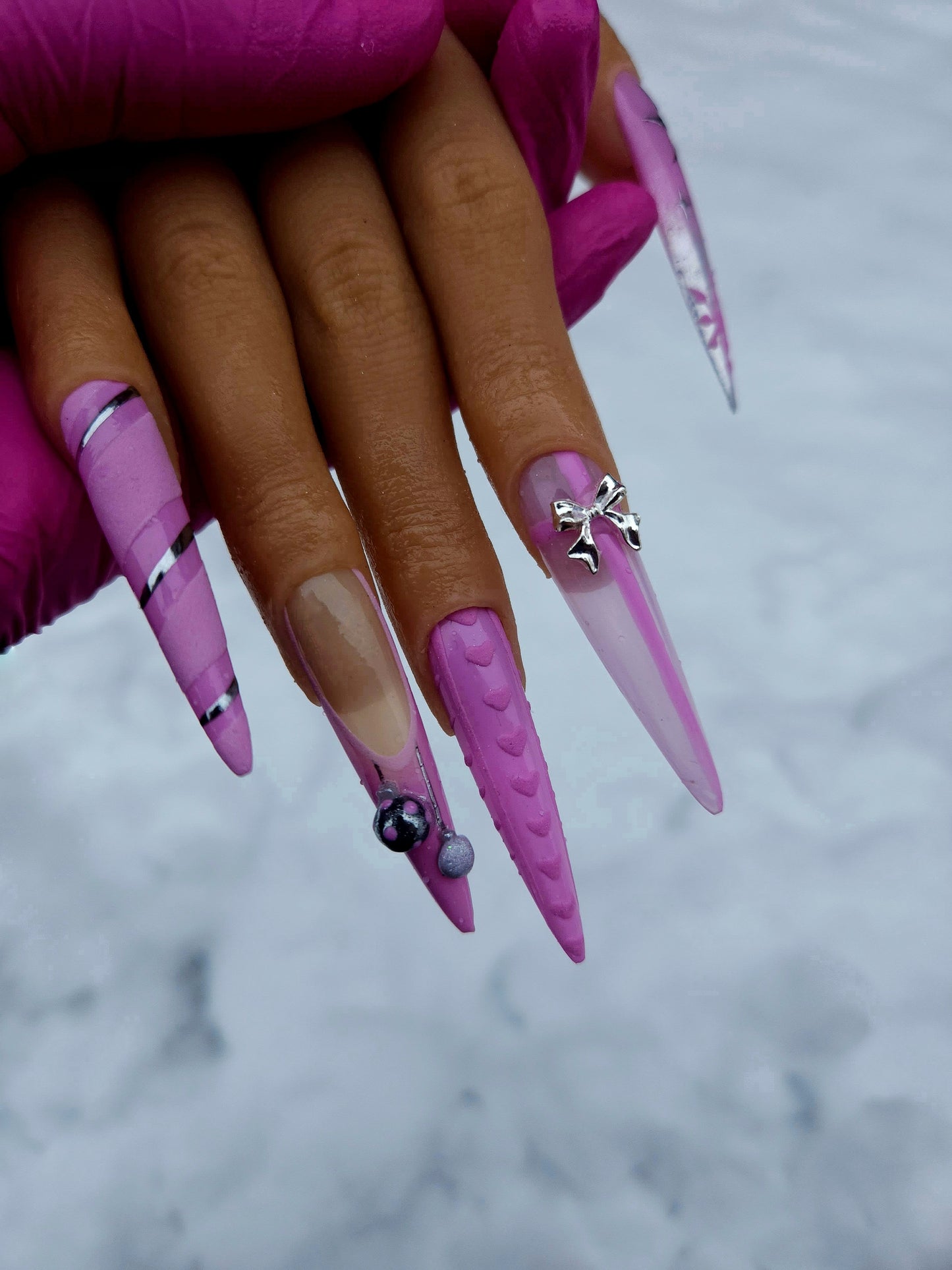"Snowflake Sweetheart" Press-On Nails Set