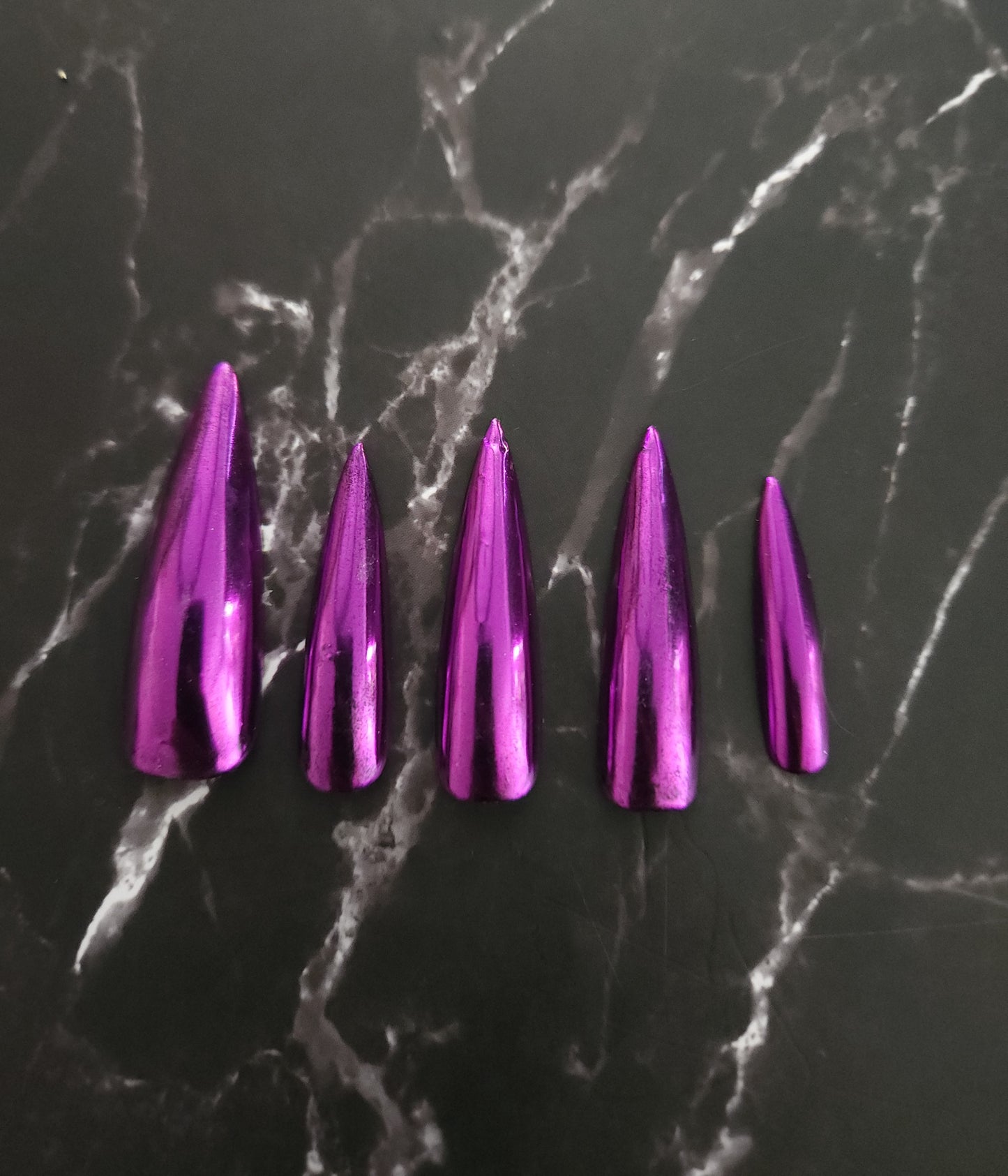 Chrome Press-On Nails Set