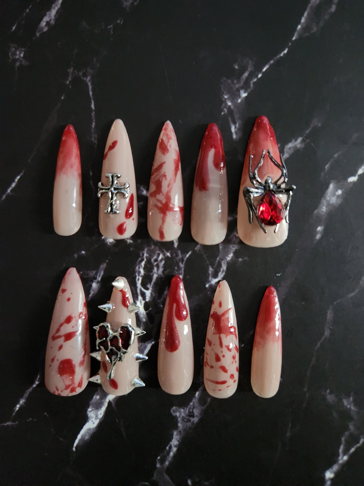 "Halloween Heartbreak" Press-On Nails
