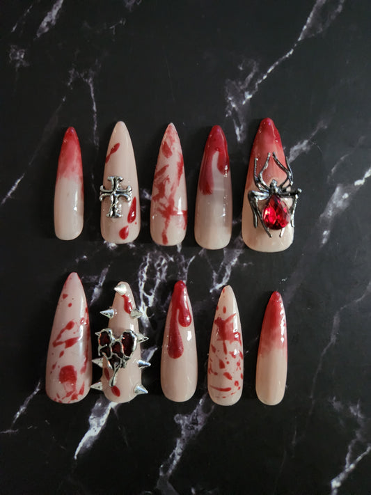 "Halloween Heartbreak" Press-On Nails