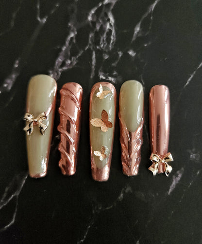 "Rosé Radiance" Press-On Nails Set