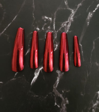Chrome Press-On Nails Set