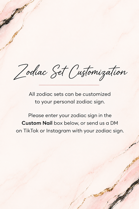 "Red Rose Zodiac" Press-On Nails Set