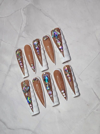 "Crystal Cascade" Press-On Nails Set