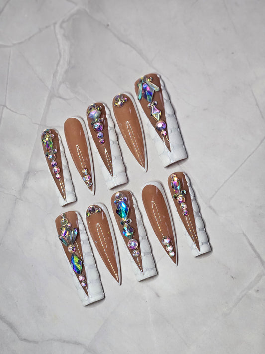 "Crystal Cascade" Press-On Nails Set
