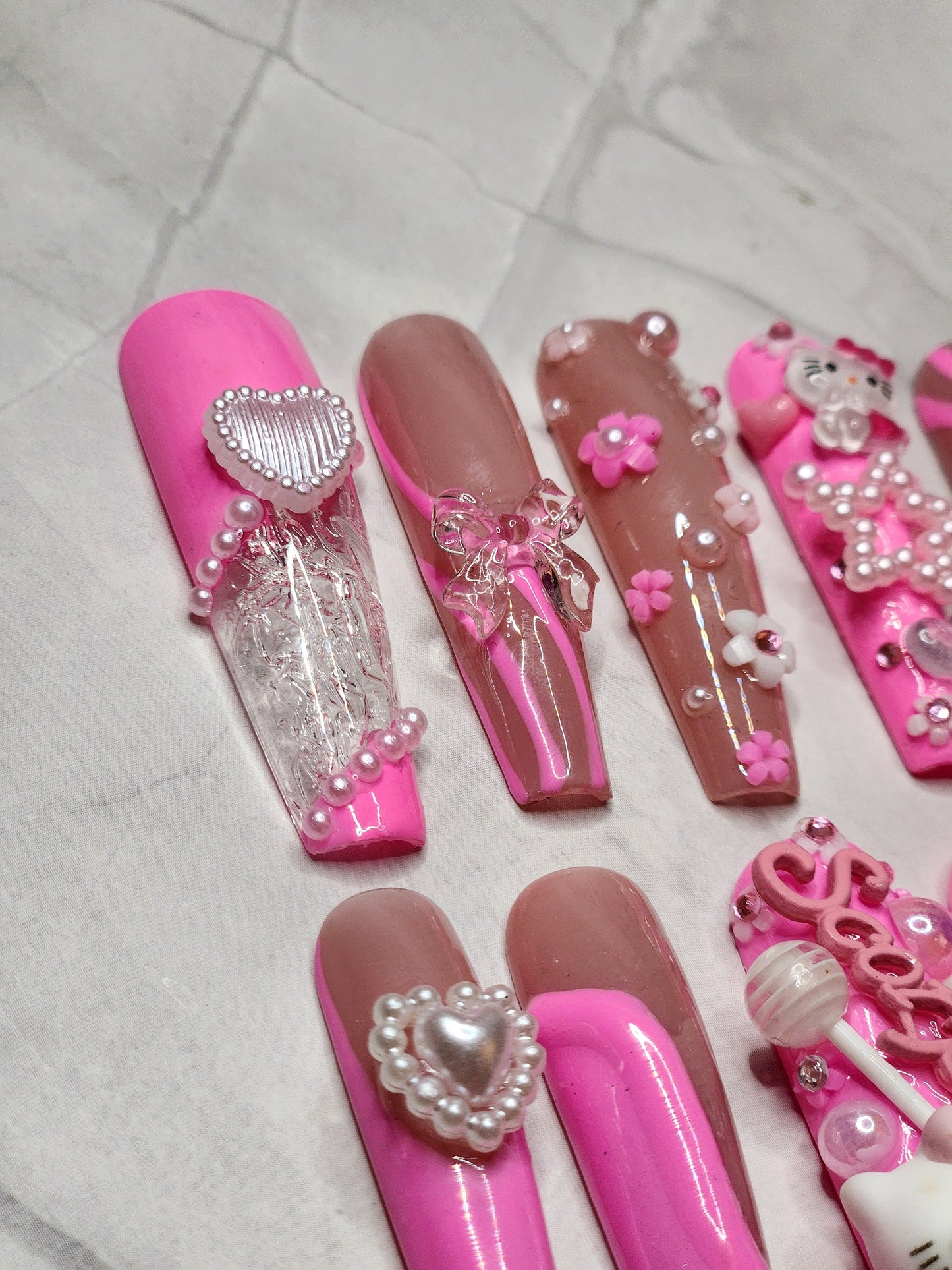 "Icy Pink Era" Press-On Nails Set