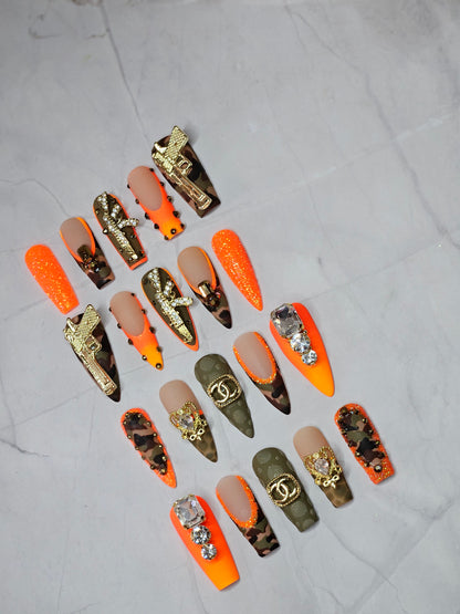 "Tactical Glow" Press-On Nails Set