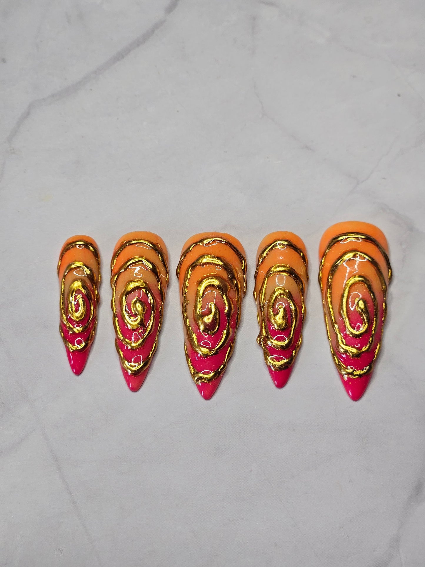 "Sunkissed" Press-On Nails Set