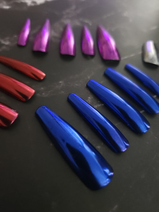 Chrome Press-On Nails Set