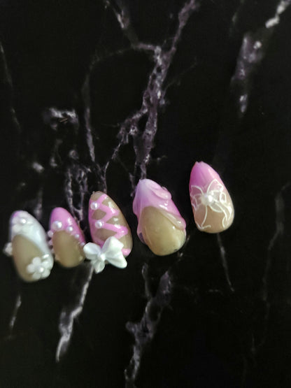 "Bow Bliss" Press-On Nails Set