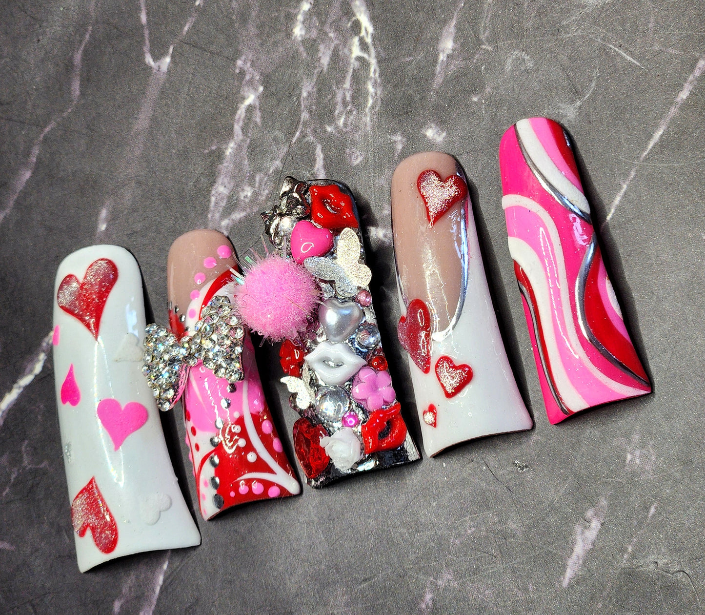 "Fatal Attraction" Press-On Nails Set