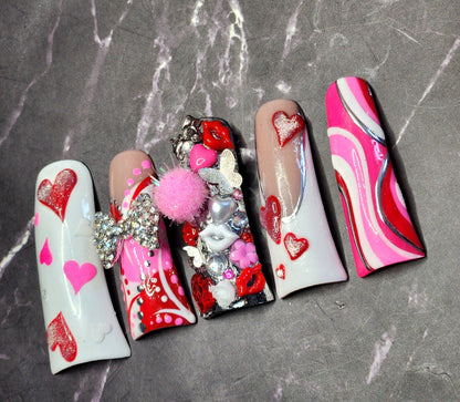 "Fatal Attraction" Press-On Nails Set
