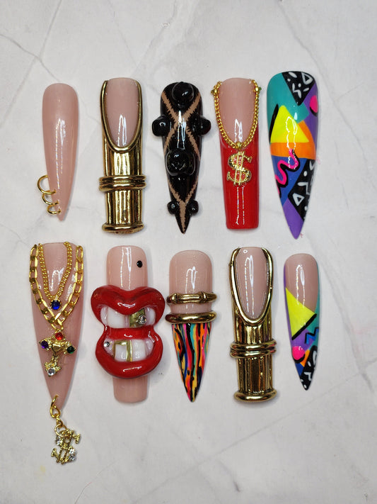 "Street Luxe" Press-On Nails Set